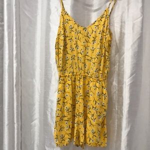 Yellow floral romper